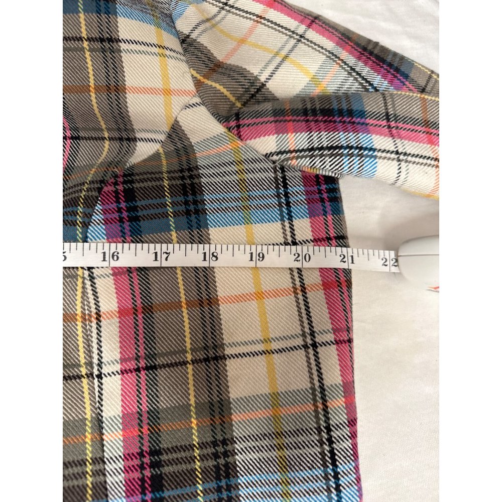CJ Banks Women Coat Multicolor Plaid Toggle Buttons Lined Spring Jacket Size M - Picture 8 of 12